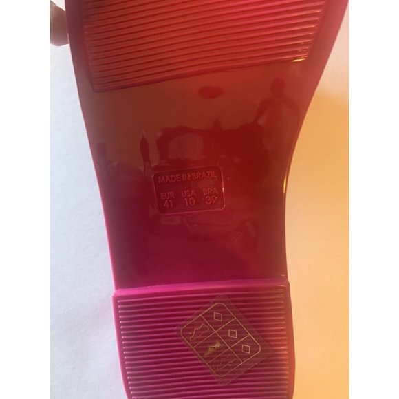 JACK ROGERS Orchid Patricia Bow Accent Jelly Slide Sandals Sz 10 - Picture 6 of 6